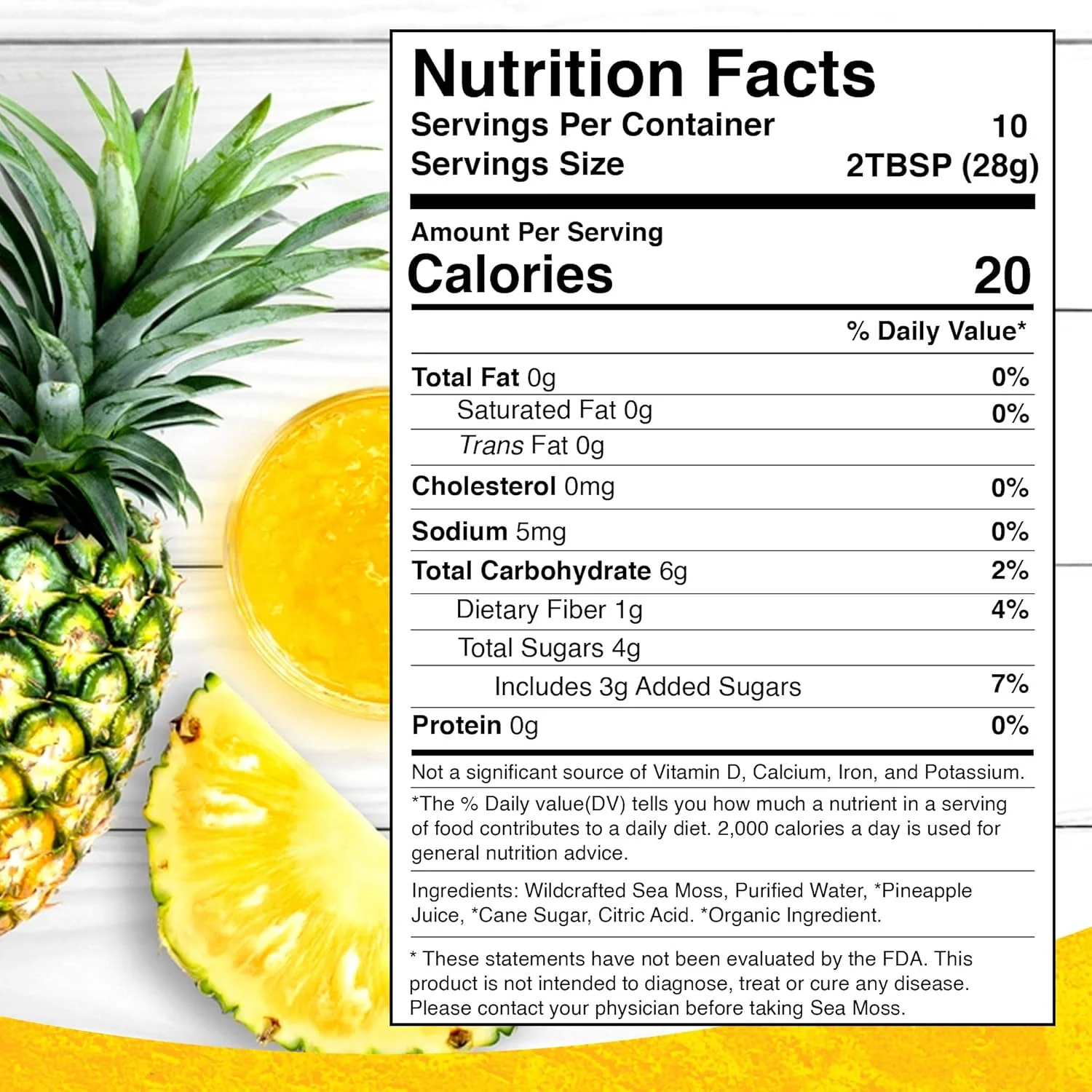 ژل خزه دریایی WELLNESS LABSRX با طعم آناناس 283 گرم