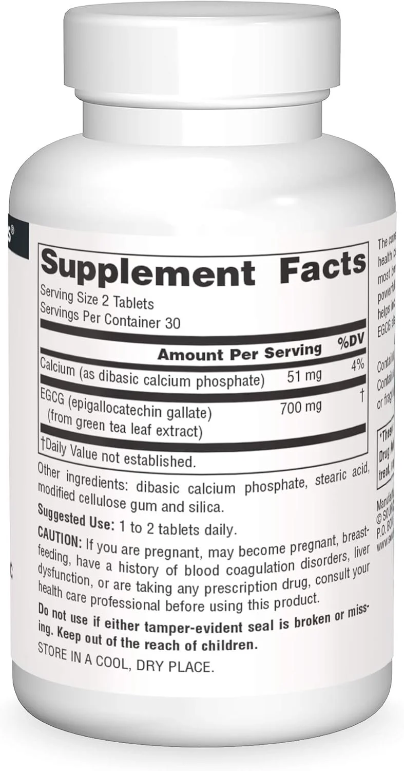 سورس نچرالز EGCG 350 میلی گرم 60 قرص