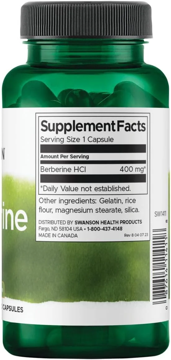 سوانسون بربرین 400 میلی گرم 60 کپسول سوانسون بربرین 400 میلی گرم 60 کپسول