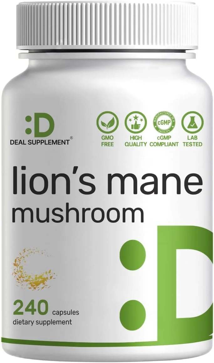 مکمل قارچ یال شیر، 7500 میلی گرم در هر وعده، 240 کپسول - عصاره 10:1 بدنه میوه فعال و میسلیوم - تقویت کننده طبیعی مغز و سیستم ایمنی - غیر GMO مکمل قارچ یال شیر، 7500 میلی گرم در هر وعده، 240 کپسول - عصاره 10:1 بدنه میوه فعال و میسلیوم - تقویت کننده طبیعی مغز و سیستم ایمنی - غیر GMO