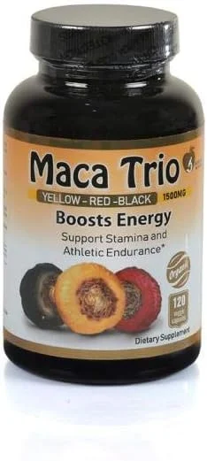 مخلوطی از کپسول های ریشه ماکا ارگانیک سیاه، قرمز و زرد - 1500 میلی گرم، 120 عدد مخلوطی از کپسول های ریشه ماکا ارگانیک سیاه، قرمز و زرد - 1500 میلی گرم، 120 عدد