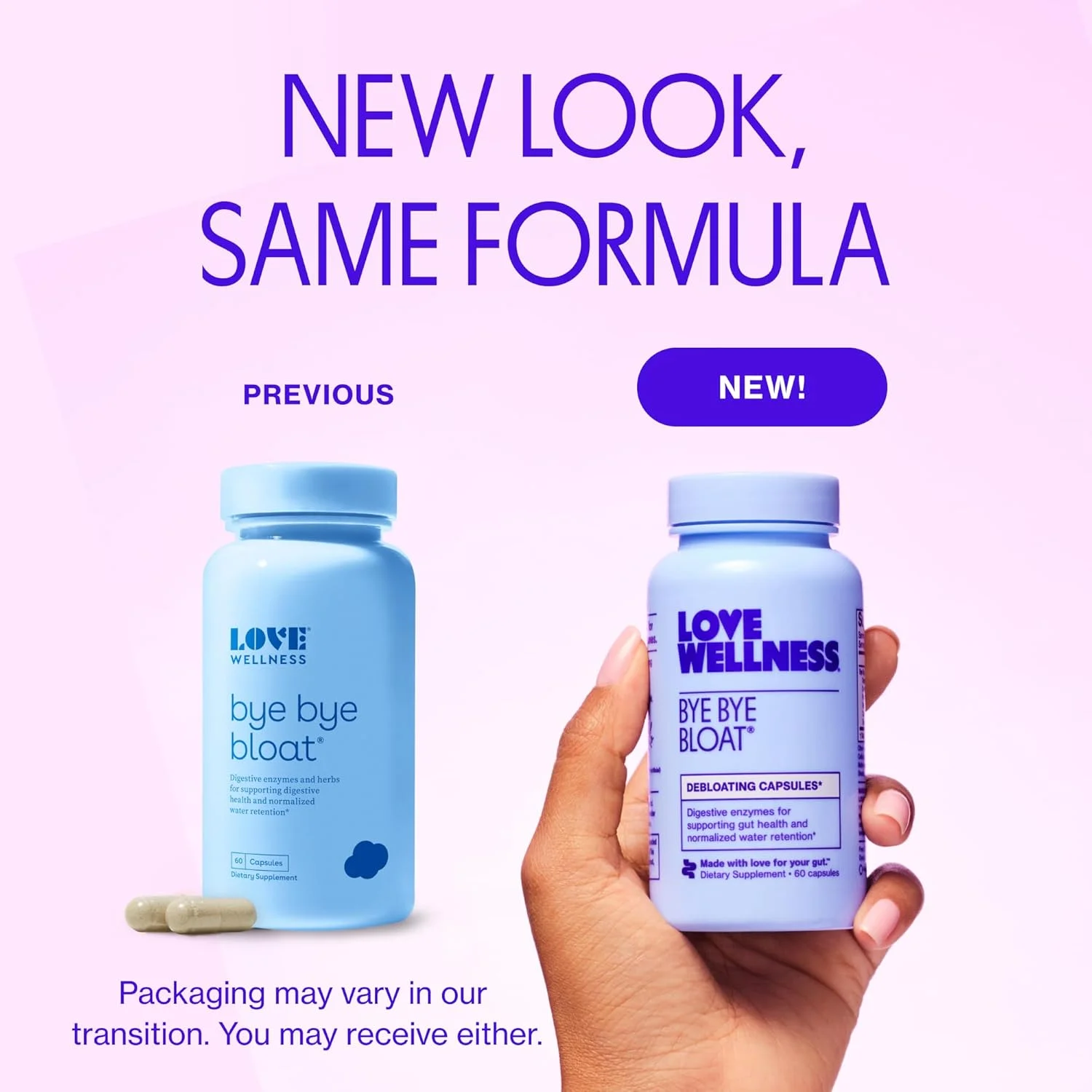 مکمل آنزیم های گوارشی Love Wellness Bye Bye Bloat - 60 کپسول - تسکین نفخ و گاز - کمک به کاهش احتباس آب و سلامت کلی دستگاه گوارش - ایمن و موثر با شنبلیله و قاصدک مکمل آنزیم های گوارشی Love Wellness Bye Bye Bloat - 60 کپسول - تسکین نفخ و گاز - کمک به کاهش احتباس آب و سلامت کلی دستگاه گوارش - ایمن و موثر با شنبلیله و قاصدک