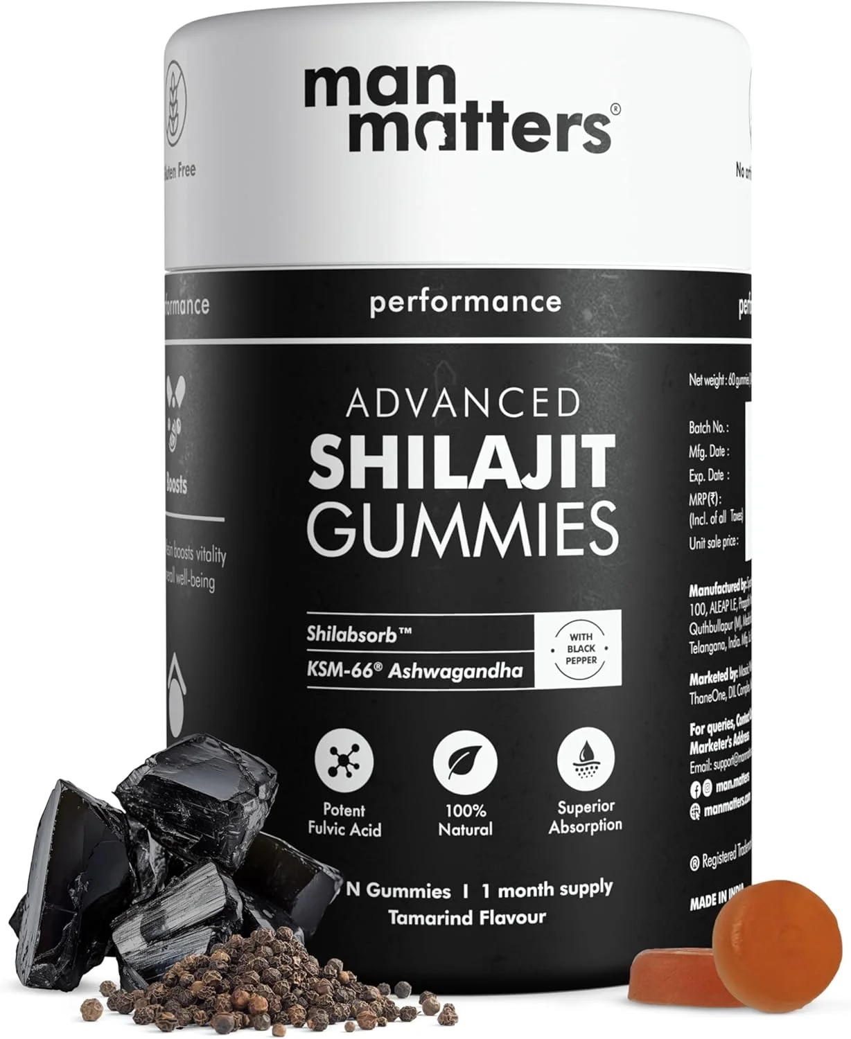 پاستیل شیلاجیت خالص پیشرفته ۴۰۰۰ میلیگرمی مخصوص آقایان I بدون شکر افزوده I آشواگاندا KSM-66، گوکشورا I بیش از ۷۵٪ فولوییک اسید و بیش از ۸۵ ماده معدنی کمیاب I آقایان، بانوان I غیر تراریخته I تست شده در آزمایشگاه I ۱۰۰٪ طبیعی I ۶۰ پاستیل پاستیل شیلاجیت خالص پیشرفته ۴۰۰۰ میلیگرمی مخصوص آقایان I بدون شکر افزوده I آشواگاندا KSM-66، گوکشورا I بیش از ۷۵٪ فولوییک اسید و بیش از ۸۵ ماده معدنی کمیاب I آقایان، بانوان I غیر تراریخته I تست شده در آزمایشگاه I ۱۰۰٪ طبیعی I ۶۰ پاستیل