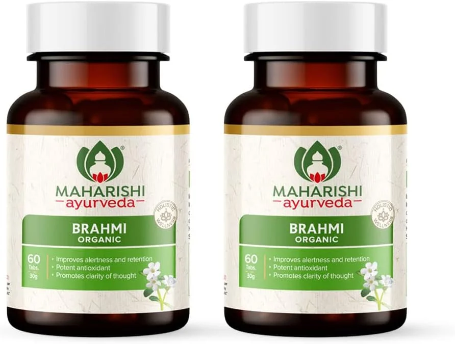 قرص های برهمی ارگانیک Maharishi Ayurveda | برای سلامت مغز | تقویت کننده سیستم عصبی | کمک به بهبود هوشیاری | تقویت کننده حافظه | کمک به کاهش استرس | 60 عدد - بسته 2 عددی (120 قرص) قرص های برهمی ارگانیک Maharishi Ayurveda | برای سلامت مغز | تقویت کننده سیستم عصبی | کمک به بهبود هوشیاری | تقویت کننده حافظه | کمک به کاهش استرس | 60 عدد - بسته 2 عددی (120 قرص)