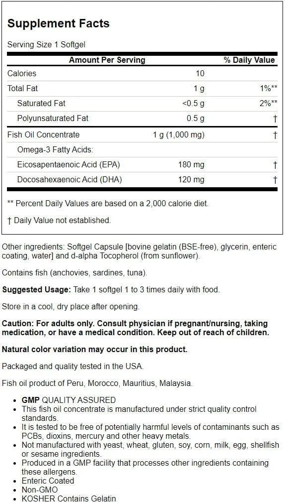 روغن امگا 3 Now Foods، 180 سافت ژل