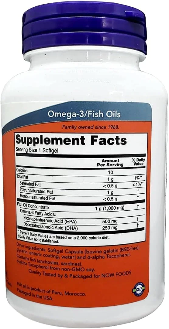 Now Foods، Ultra Omega-3، 500 EPA/250 DHA، 90 سافت ژل