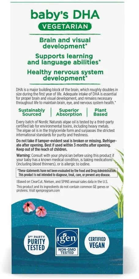 نوردیک نچرالز DHA گیاهی کودک، 30 میلی لیتر نوردیک نچرالز DHA گیاهی کودک، 30 میلی لیتر