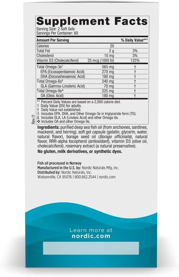 نوردیک نچرالز - امگا D3 کامل، پشتیبانی بیشتر از استخوان، خلق و خو و سیستم ایمنی، 120 سافت ژل نوردیک نچرالز - امگا D3 کامل، پشتیبانی بیشتر از استخوان، خلق و خو و سیستم ایمنی، 120 سافت ژل