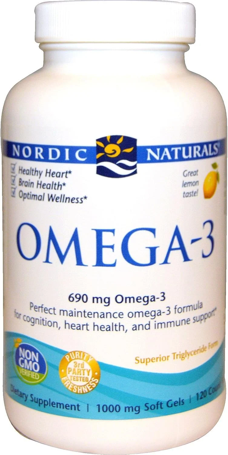نوردیک نچرالز 690 میلی گرم امگا 3 با طعم لیمو 120 سافت ژل