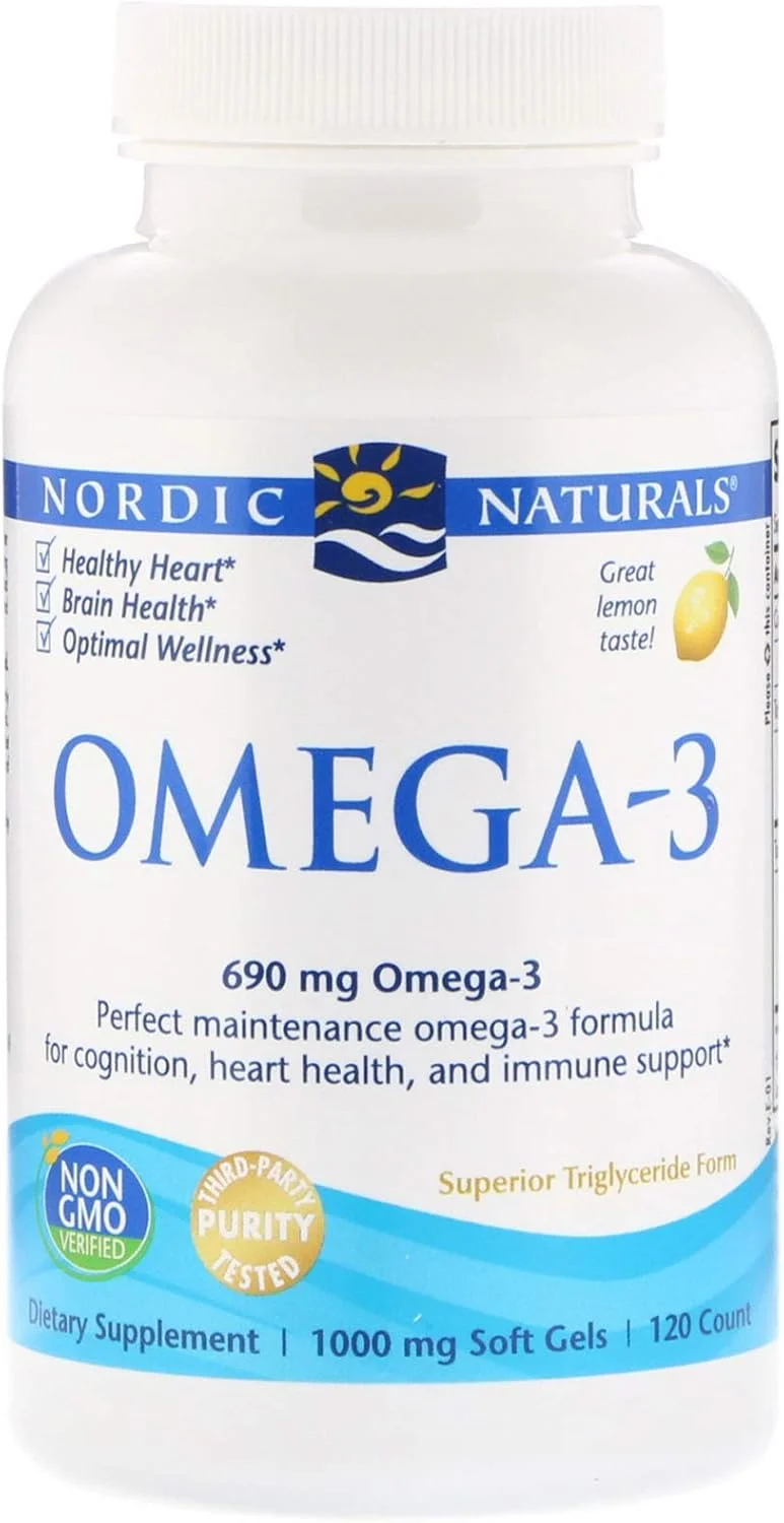 نوردیک نچرالز 690 میلی گرم امگا 3 با طعم لیمو 120 سافت ژل