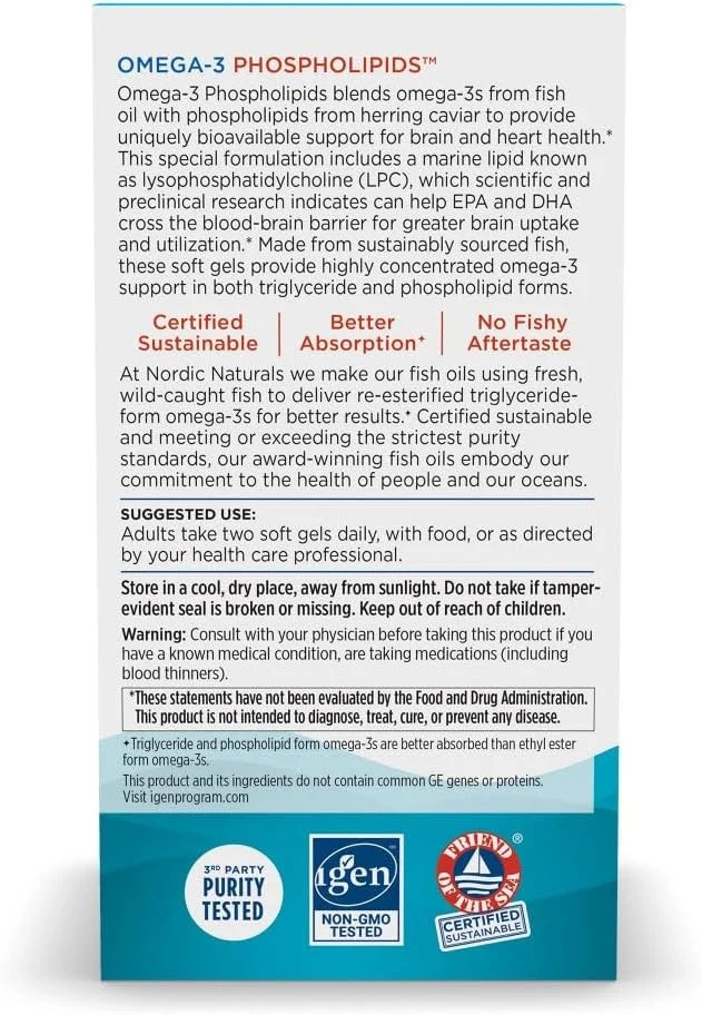 نوردیک نچرالز - امگا 3 فسفولیپیدها، جایگزین قوی برای کریل، 60 سافت ژل نوردیک نچرالز - امگا 3 فسفولیپیدها، جایگزین قوی برای کریل، 60 سافت ژل