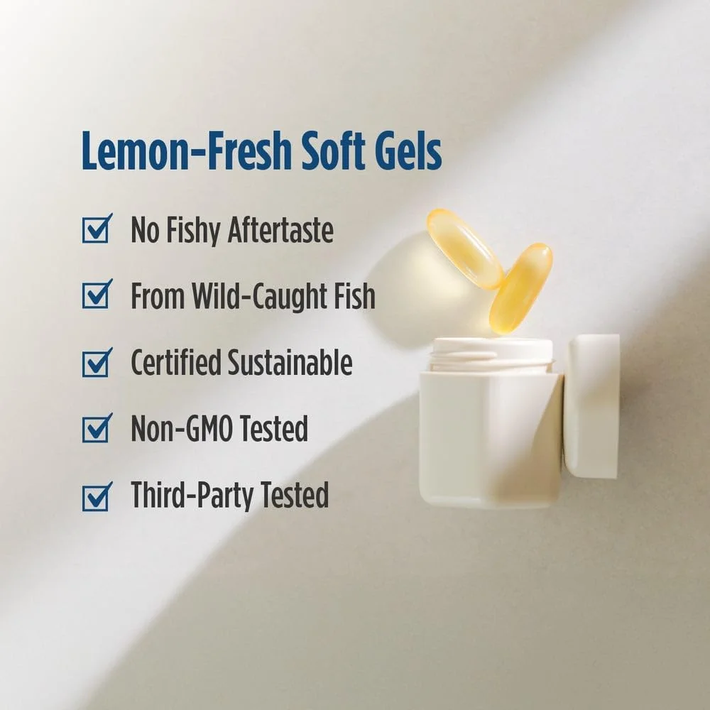 نوردیک نچرالز پرو - پروامگا، تقویت سلامت مغز و قلب و پشتیبانی از سلامت چشم - با طعم لیمو، 180 سافت ژل