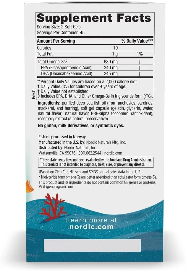 نوردیک نچرالز - امگا جونیور نهایی، 90 سافت ژل