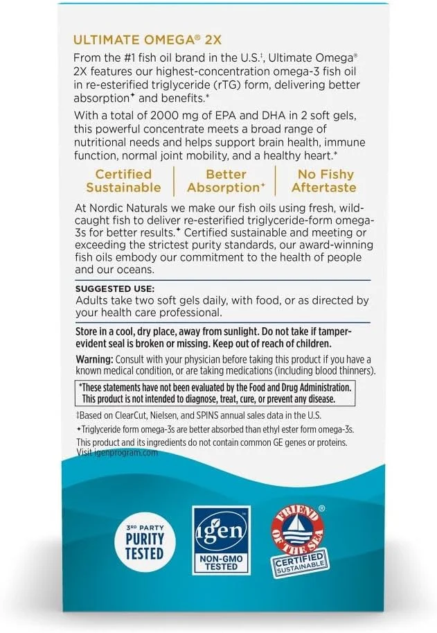 نوردیک نچرالز آلتیمیت امگا 2X با طعم لیمو - 2150 میلی گرم - 30 سروینگ نوردیک نچرالز آلتیمیت امگا 2X با طعم لیمو - 2150 میلی گرم - 30 سروینگ