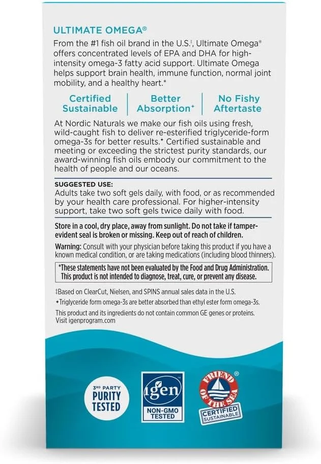 نوردیک نچرالز، آلتیمیت امگا، پشتیبانی از سلامت قلب، 60 سافت ژل