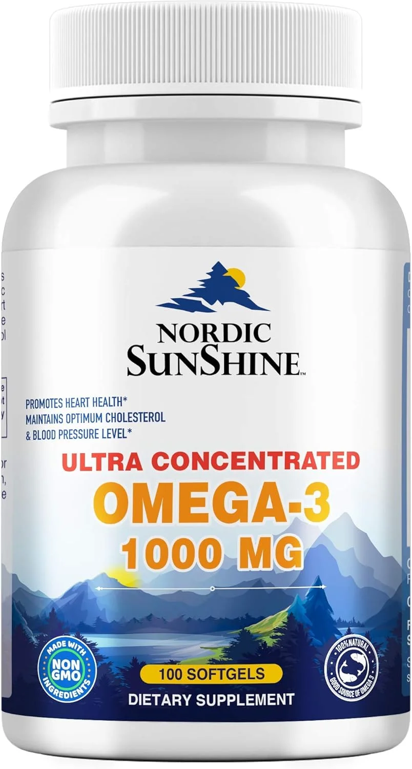 نوردیک سانشاین امگا 3 فوق غلیظ 1000 میلی گرم، 100 سافت ژل