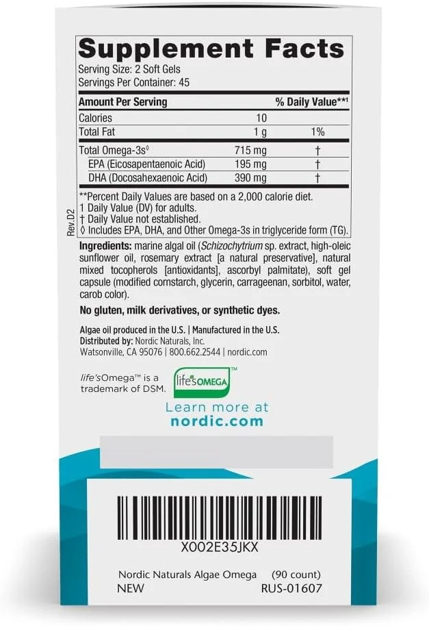 مکمل امگا 3 گیاهی جلبک نوردیک نچرالز برای سلامت چشم، قلب و تندرستی مطلوب (90 عدد) مکمل امگا 3 گیاهی جلبک نوردیک نچرالز برای سلامت چشم، قلب و تندرستی مطلوب (90 عدد)