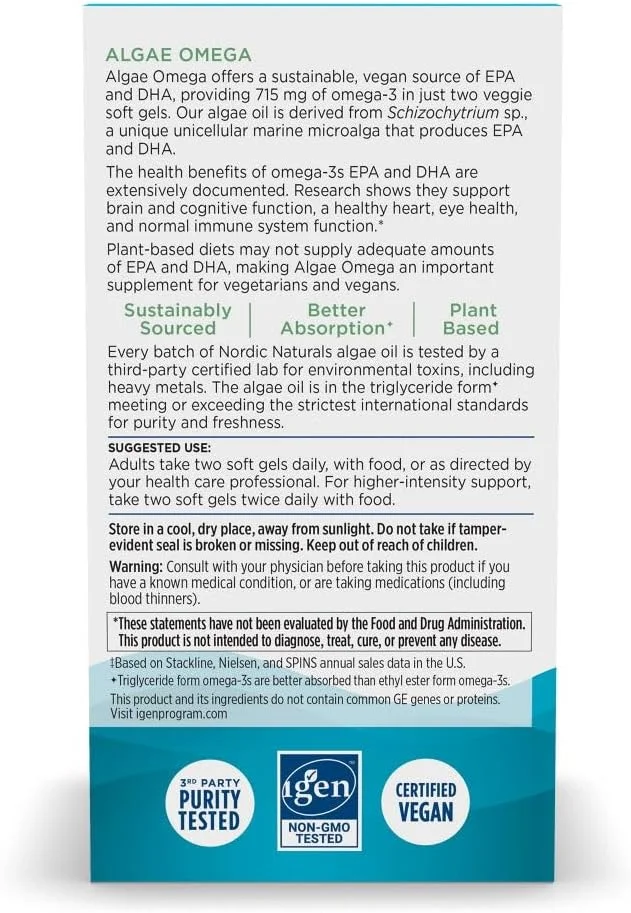 مکمل امگا 3 گیاهی جلبک نوردیک نچرالز برای سلامت چشم، قلب و تندرستی مطلوب (90 عدد) مکمل امگا 3 گیاهی جلبک نوردیک نچرالز برای سلامت چشم، قلب و تندرستی مطلوب (90 عدد)