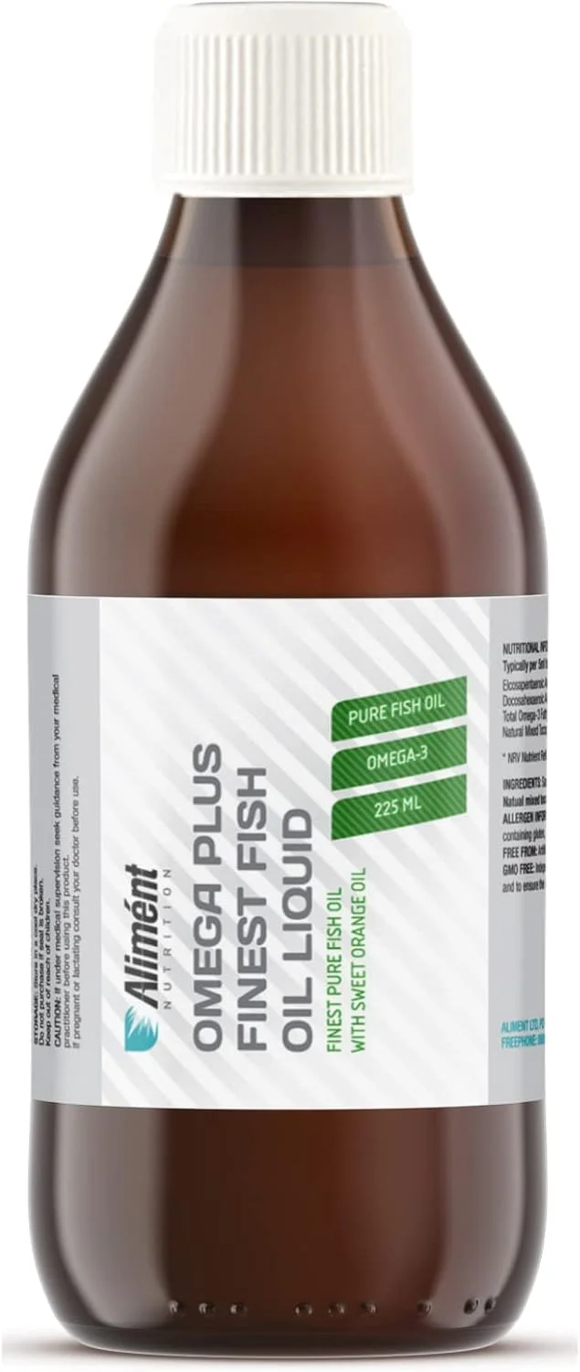روغن ماهی امگا 3 پریمیم مایع 1800 میلی گرم در هر 5 میلی لیتر EPA و DHA با قدرت بالا 225 میلی لیتر طعم پرتقال بدون بو یا طعم ماهی روغن ماهی طبیعی از ماهی کولی و ساردین بدون آلودگی