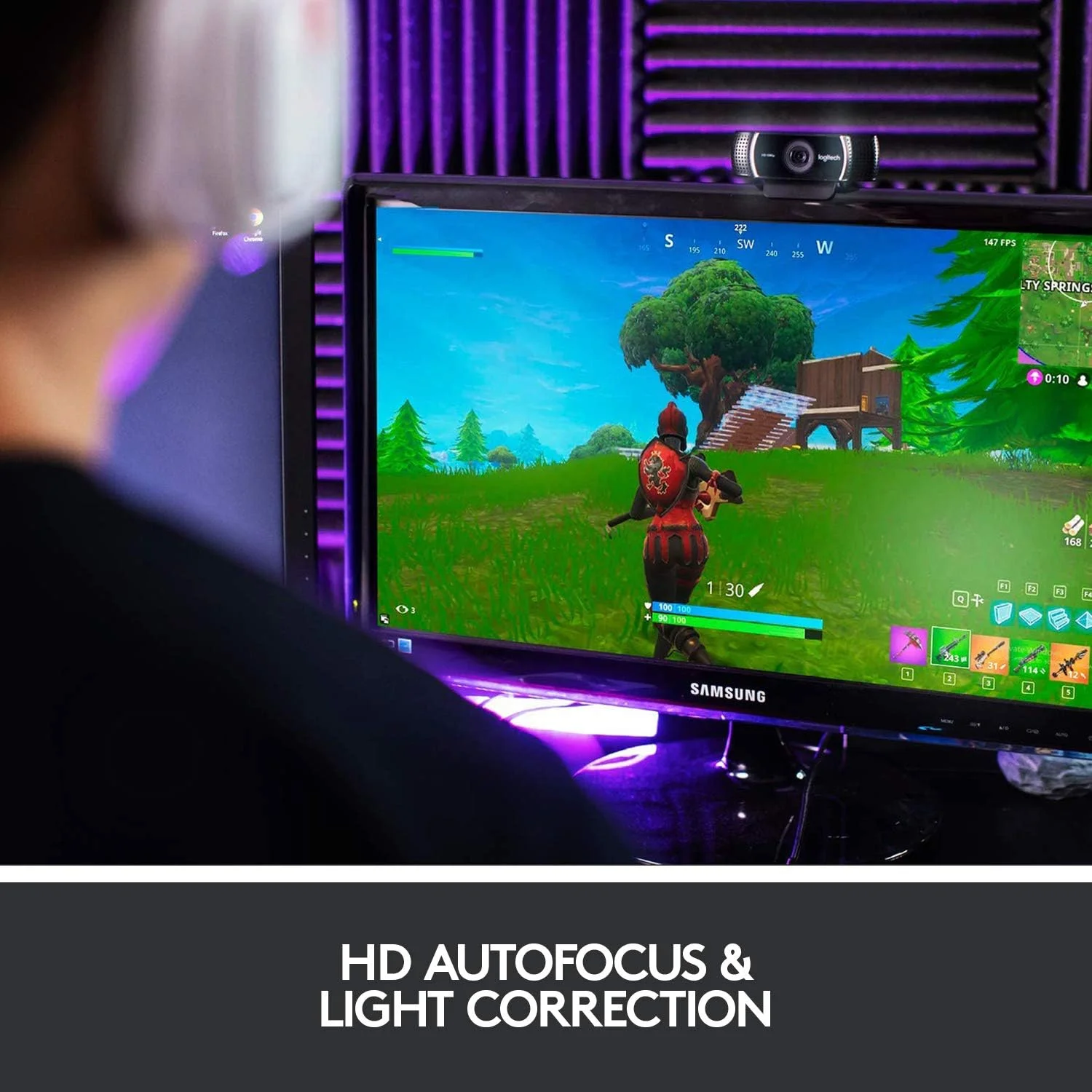 وب کم استریم Logitech C922 Pro، HD 1080p/30fps و هدفون بی سیم Zone Vibe 100 با میکروفون حذف نویز، سازگار با Microsoft Teams، Google Meet، Zoom، Mac/PC وب کم استریم Logitech C922 Pro، HD 1080p/30fps و هدفون بی سیم Zone Vibe 100 با میکروفون حذف نویز، سازگار با Microsoft Teams، Google Meet، Zoom، Mac/PC