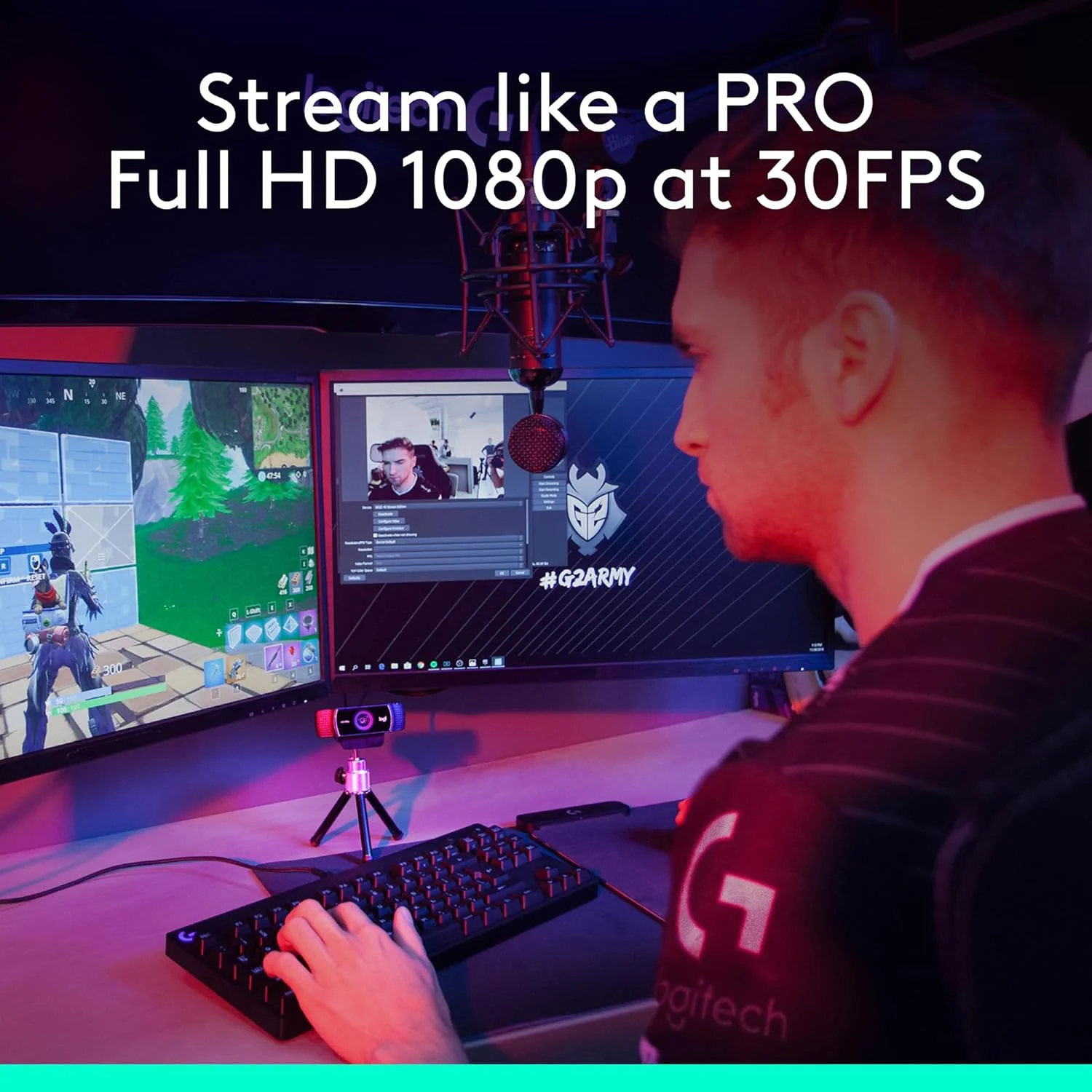 وب کم استریم حرفه ای لاجیتک C922 Pro (HD 1080p/30fps یا HD 720p/60fps) - مشکی