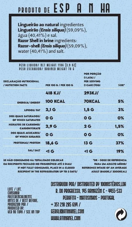 تیغ ماهی اسپانیایی آتی مانل کنسرو شده در آب نمک 8/10 | ویتامین های B، امگا 3 | غذاهای دریایی کنسرو شده | 1 عدد قوطی 110 گرمی تیغ ماهی اسپانیایی آتی مانل کنسرو شده در آب نمک 8/10 | ویتامین های B، امگا 3 | غذاهای دریایی کنسرو شده | 1 عدد قوطی 110 گرمی