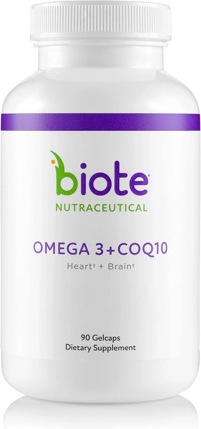 Biote Medical - امگا 3 + CoQ10 - مکمل های غذایی با کیفیت پزشکی - قلب + مغز (90 کپسول ژله ای)