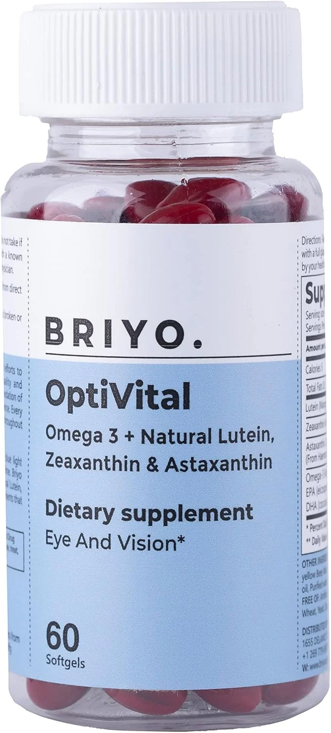 OptiVital - مکمل لوتئین، زآگزانتین، آستاگزانتین و اسید چرب امگا 3 برای سلامت و تغذیه چشم