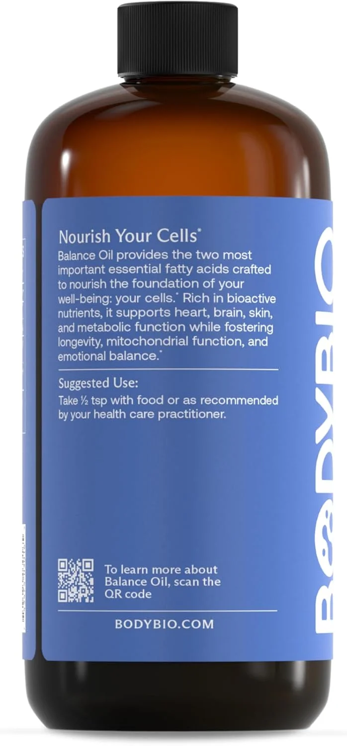 روغن تعادل بادیبایو - اسیدهای چرب ضروری امگا 3 و 6 - پرس سرد، وگان، روغن گلرنگ و تخم کتان ارگانیک برای حمایت از مغز و خلق و خو و سلامت سلولی، 473 میلیلیتر، قهوهای روغن تعادل بادیبایو - اسیدهای چرب ضروری امگا 3 و 6 - پرس سرد، وگان، روغن گلرنگ و تخم کتان ارگانیک برای حمایت از مغز و خلق و خو و سلامت سلولی، 473 میلیلیتر، قهوهای