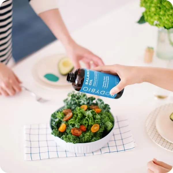 BodyBio امگا 3 + 6 | اسیدهای چرب ضروری | ترکیبی از روغن گلرنگ و تخم کتان | پرس سرد | اسید چرب LA & ALA | روغن متعادل کننده 473 میلی لیتر، قهوه ای