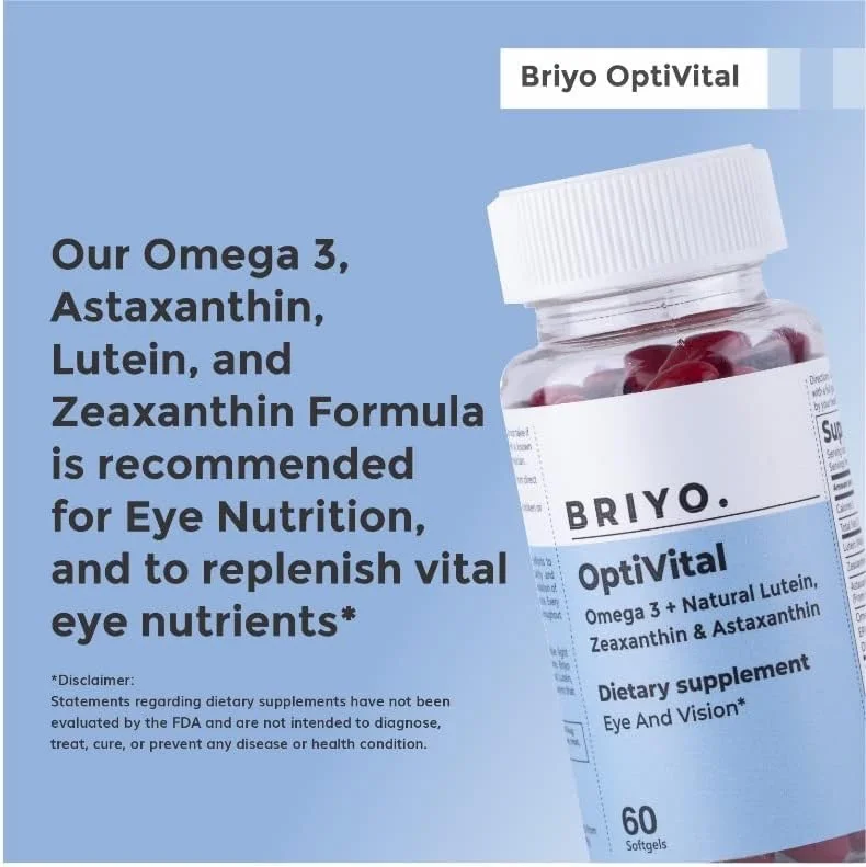 OptiVital - مکمل لوتئین، زآگزانتین، آستاگزانتین و اسید چرب امگا 3 برای سلامت و تغذیه چشم OptiVital - مکمل لوتئین، زآگزانتین، آستاگزانتین و اسید چرب امگا 3 برای سلامت و تغذیه چشم
