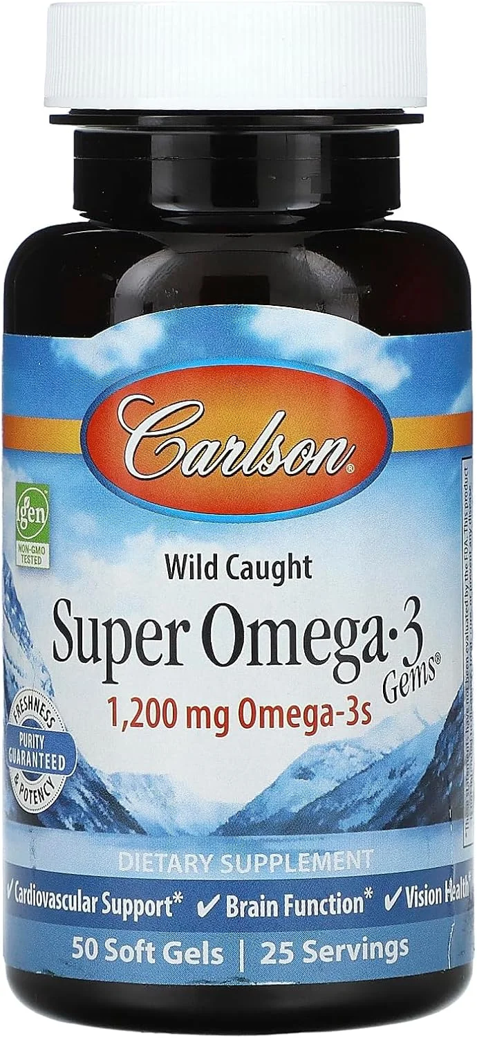 کارلسون - سوپر امگا 3 جمز، 1200 میلی گرم امگا 3، صید وحشی، با منبع پایدار، 50 سافت ژل کارلسون - سوپر امگا 3 جمز، 1200 میلی گرم امگا 3، صید وحشی، با منبع پایدار، 50 سافت ژل