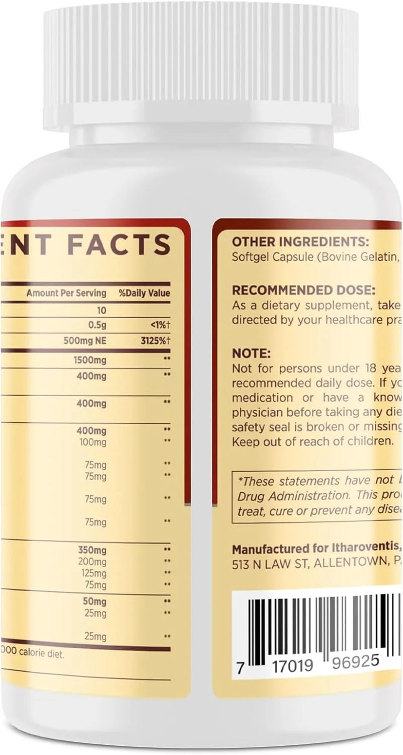 مکمل های کلسترول با استرول های گیاهی، نیاسین، برنج مخمر قرمز، برگاموت، امگا 3 و سیر - فرمول جذب پیشرفته - 90 سافت ژل