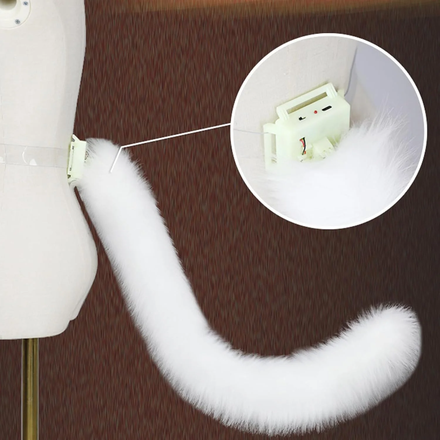 دم نرم و بلند گربه با کنترل از راه دور، تکان دهنده، لباس فانتزی روباه، تزئینات حیوانی برای مهمانی، گربه های برقی مخمل خواب دار دوست داشتنی برای مهمانی کارناوال هالووین