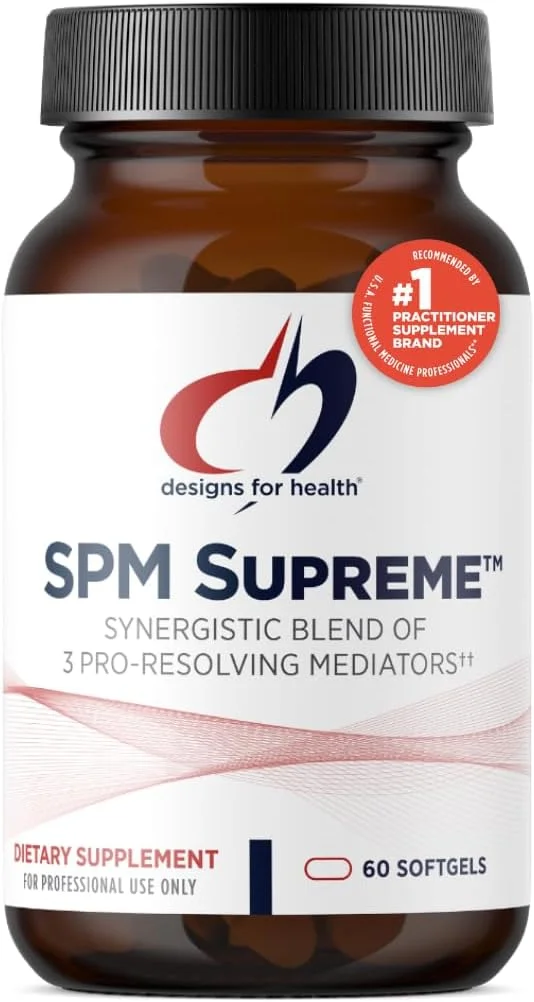 طرح هایی برای سلامتی SPM Supreme - 3 واسطه تخصصی حل کننده از روغن ماهی - مکمل اسیدهای چرب امگا 3، روغن ماهی SPM برای بهبود سلامت سیستم ایمنی (60 سافت ژل)