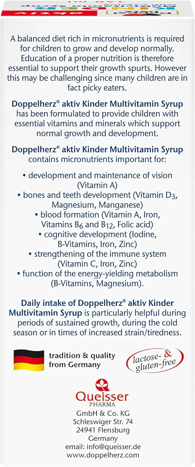 دوپل هرز اکتیو امگا 3 مایع، 250 میلی لیتر