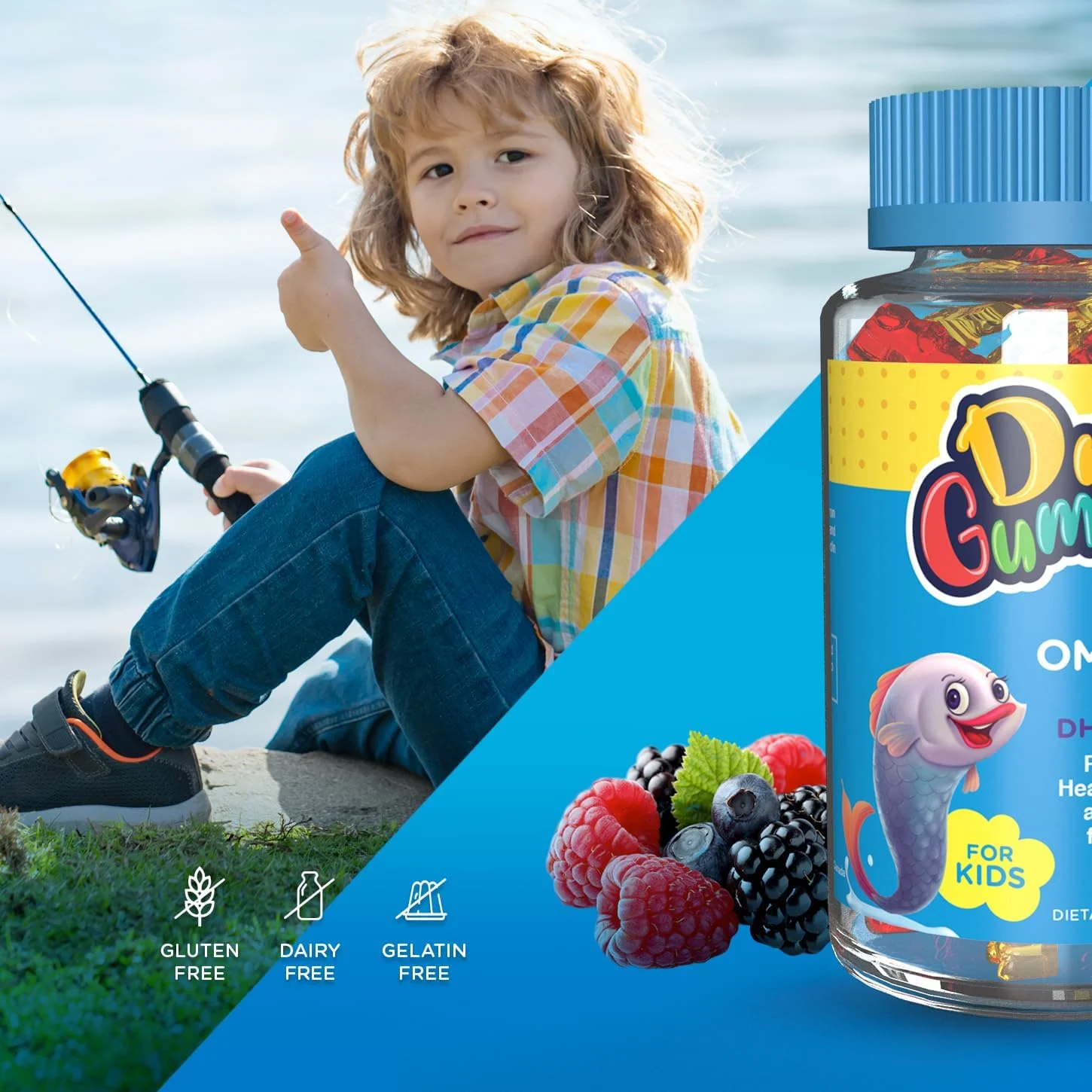 امگا 3 کودکان حاوی DHA و EPA برای سلامت مغز و بینایی، 60 عدد