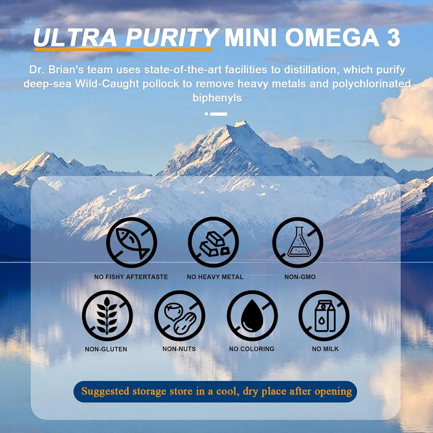 مکمل روغن ماهی دکتر برایان، 130 عدد کپسول مینی امگا 3 روغن ماهی rTG، 500 میلی گرم برای زنان و مردان، EPA، DHA، اسیدهای چرب، ویتامین E، پشتیبانی از سلامت قلب و عروق، سلامت مغز، کاهش تری گلیسیرید، بدون طعم ماهی