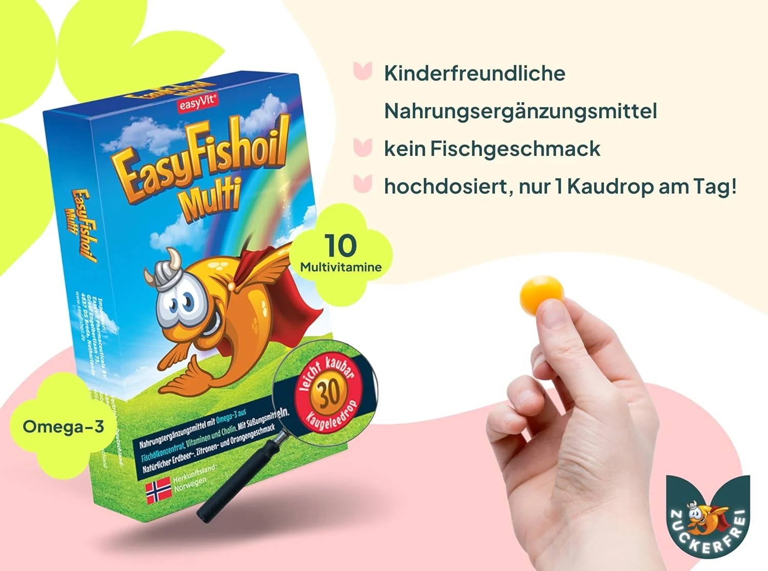 ژله امگا 3 مولتی ویتامین ایزیفیشاویل - 30 روز با 11 ویتامین، ژله نرم، دوز بالا، کپسول روغن ماهی خالص برای کودکان، طعم طبیعی لیمو و پرتقال ژله امگا 3 مولتی ویتامین ایزیفیشاویل - 30 روز با 11 ویتامین، ژله نرم، دوز بالا، کپسول روغن ماهی خالص برای کودکان، طعم طبیعی لیمو و پرتقال