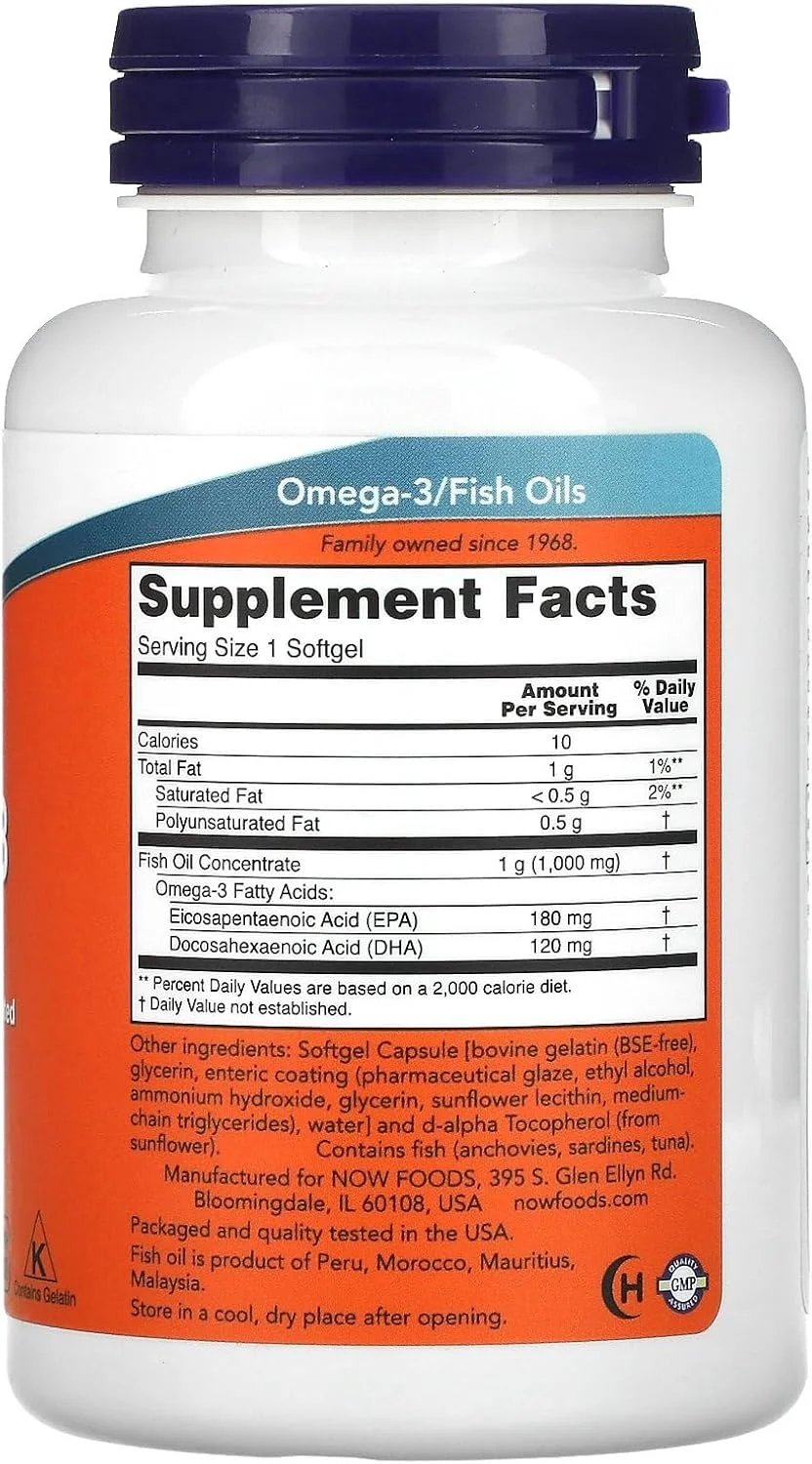 نواو فودز امگا 3 مولکولی تقطیر شده 90 سافت ژل