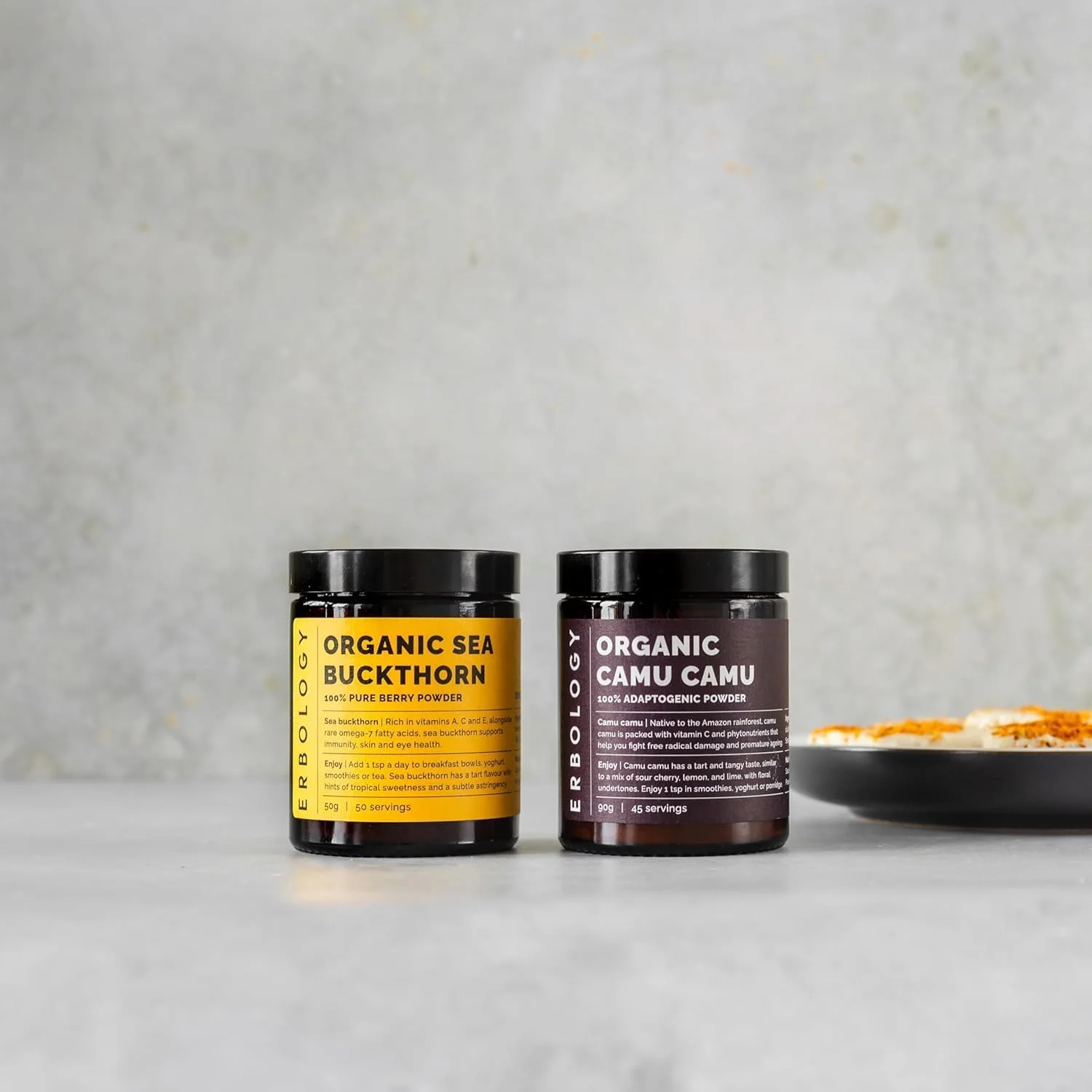 پودر سنجد دریایی ارگانیک Erbology، ۳۵ گرم - غنی از امگا ۷، ویتامین آ و ویتامین ای