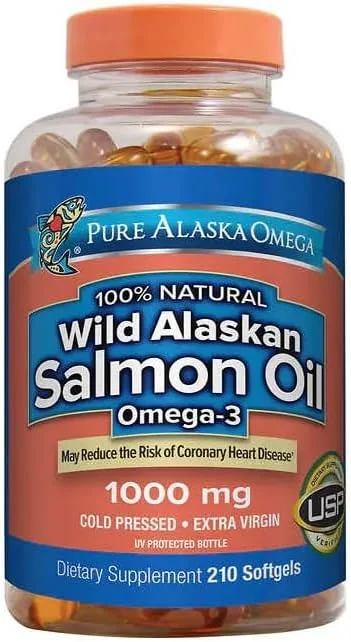 روغن ماهی سالمون آلاسکا FrenchGlory، ۱۰۰۰ میلی گرم، ۲۱۰ سافت ژل