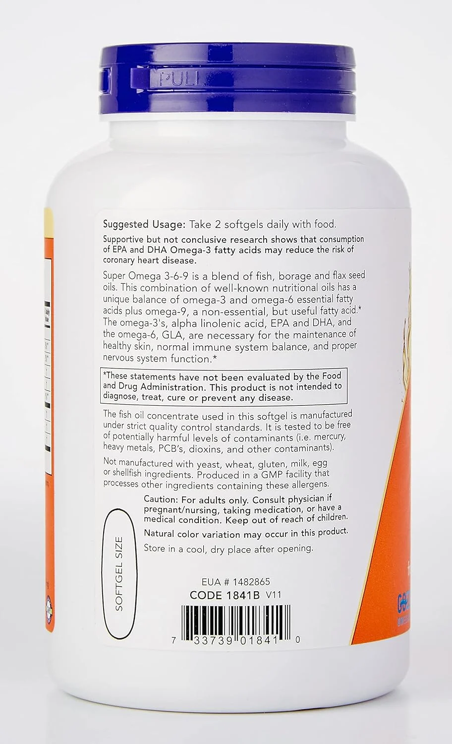 نَو فودز سوپر امگا 3-6-9 1200 میلی گرم، 180 سافت ژل