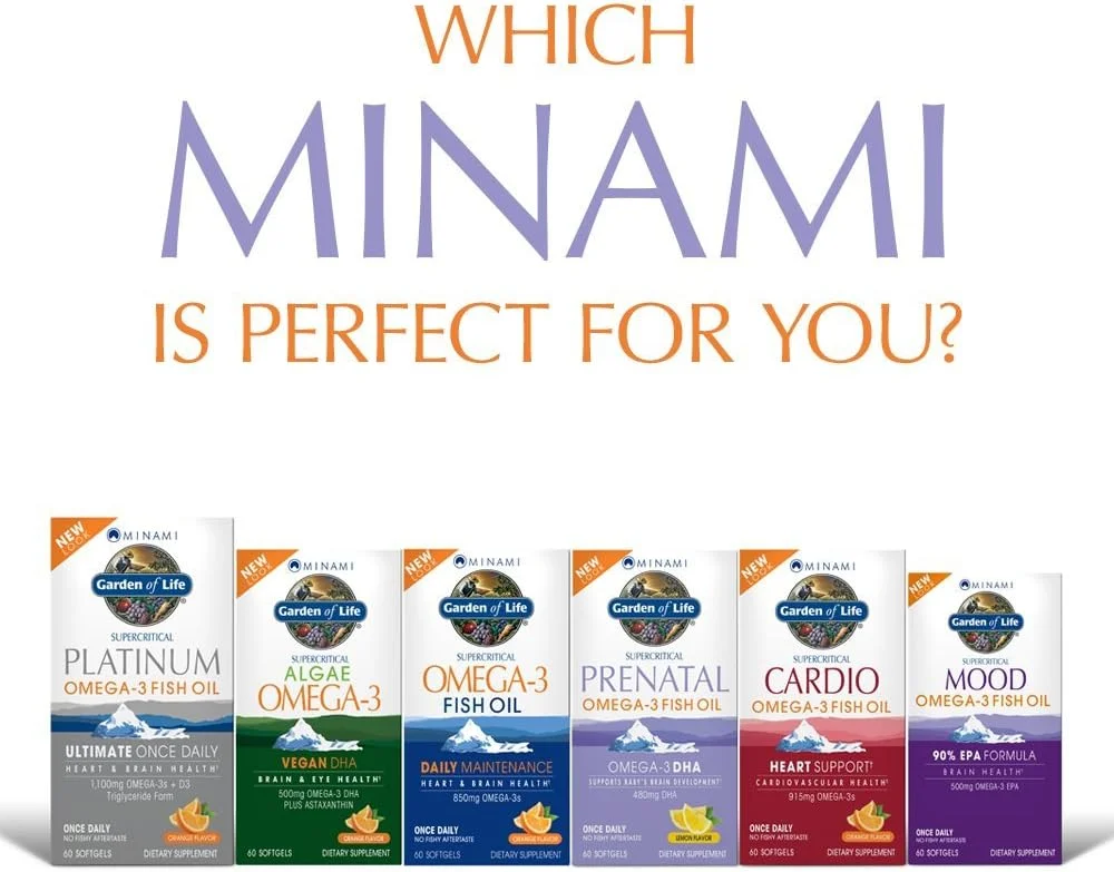 کپسول های روغن ماهی امگا 3 DHA مخصوص دوران بارداری Garden of Life Minami Natural، طعم لیمو، 30 عدد