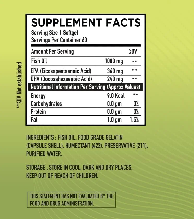 روغن ماهی امگا 3 با دو برابر قدرت HC Nutrition