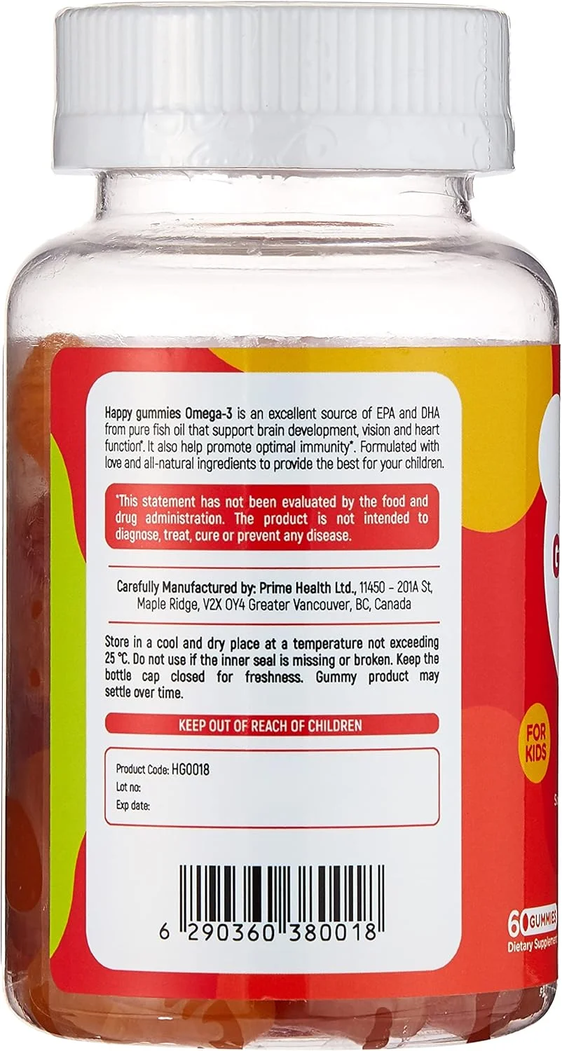 پاستیل امگا 3 هپی گامی 60 عددی