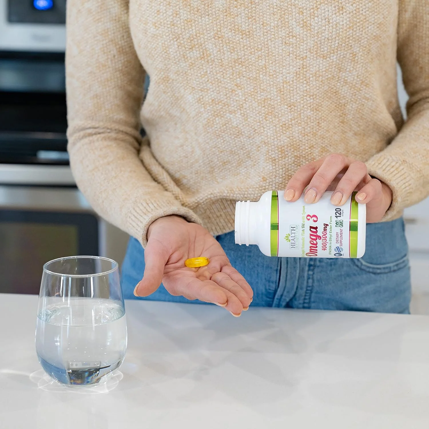 امگا 3 با دوز 400/300 میلی گرم EPA/DHA با طعم لیمو - 120 کپسول