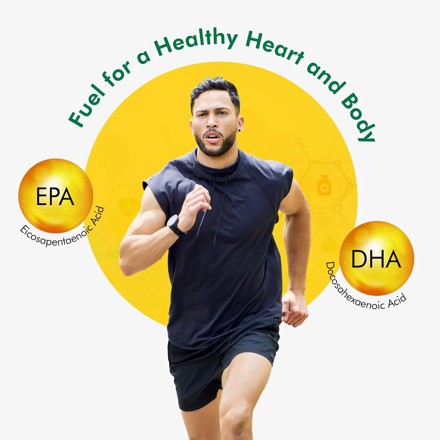 محصولات مراقبت بهداشتی فیتیکا امگا 1000 | روغن ماهی امگا 3 1000 میلی گرم | اسیدهای چرب امگا 3، EPA و DHA | برای حمایت از قلب، مغز، مفاصل و عضلات | کپسول امگا 3 برای مردان و زنان | 60 سافت ژل