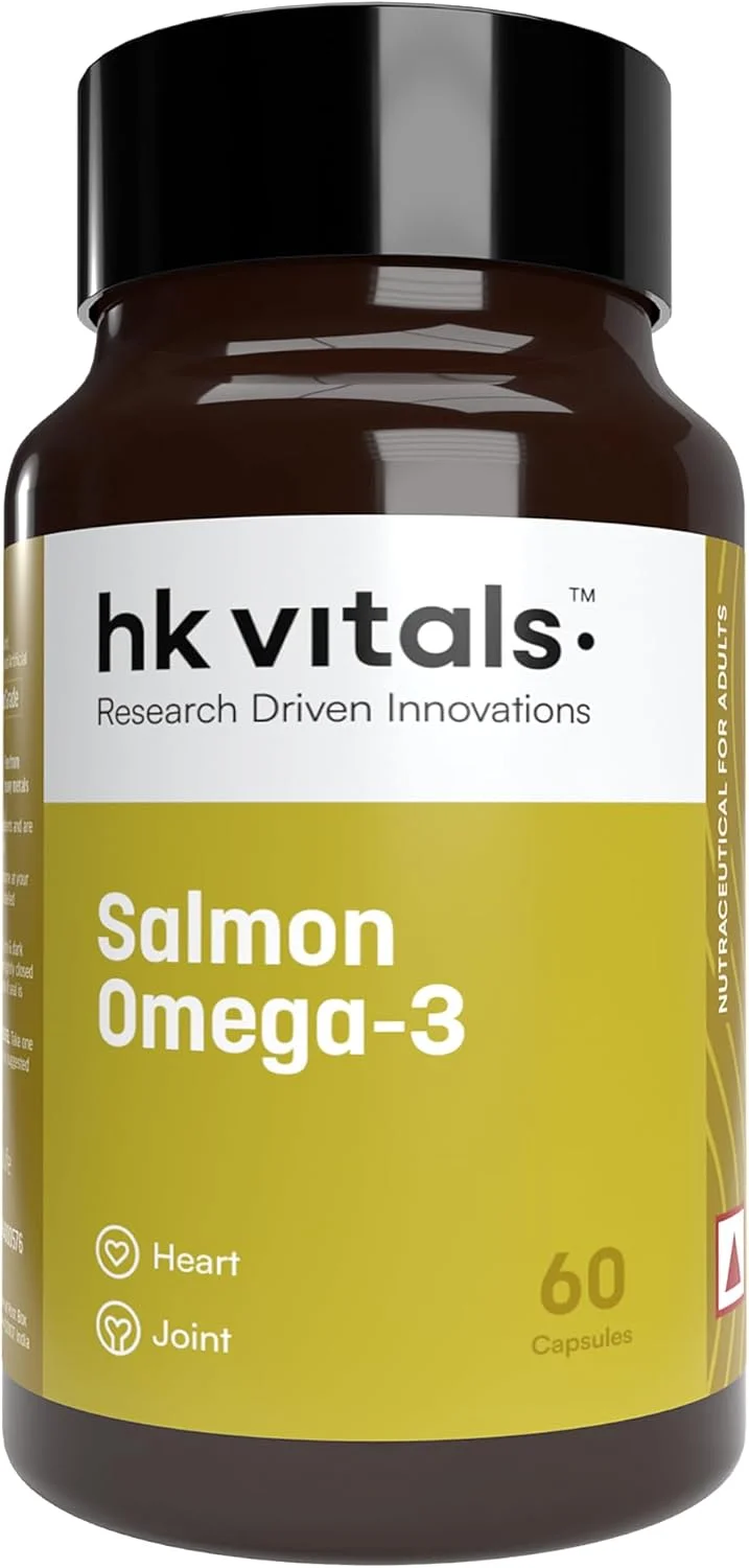 کپسول امگا 3 سالمون HealthKart HK Vitals، 60 عدد، 1000 میلی گرم روغن ماهی امگا 3 برای مردان و زنان با 180 میلی گرم EPA و 120 میلی گرم DHA، برای سلامت مفاصل، مغز و چشم، 60 امگا 3 سالمون کپسول امگا 3 سالمون HealthKart HK Vitals، 60 عدد، 1000 میلی گرم روغن ماهی امگا 3 برای مردان و زنان با 180 میلی گرم EPA و 120 میلی گرم DHA، برای سلامت مفاصل، مغز و چشم، 60 امگا 3 سالمون