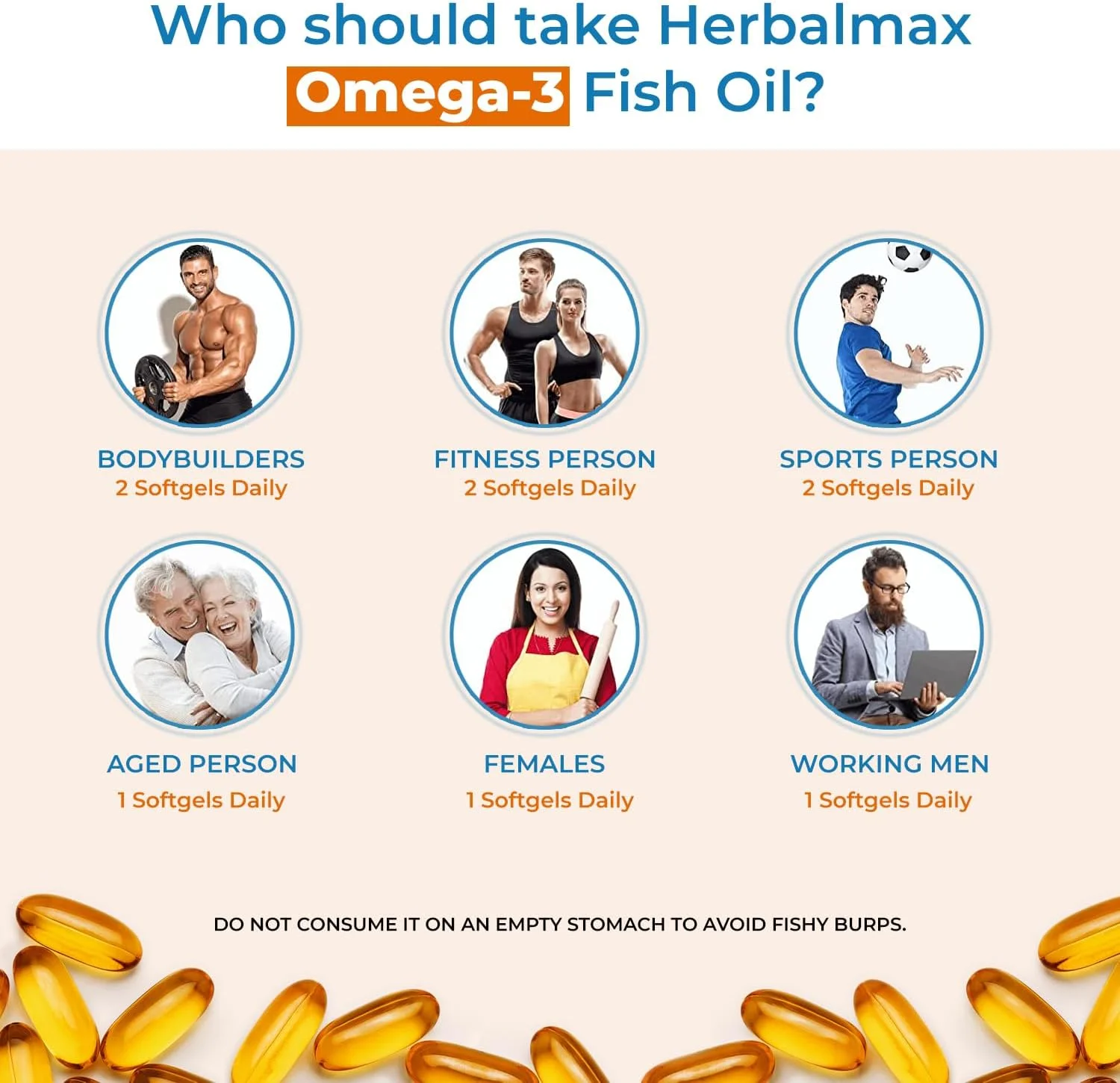 کپسول روغن ماهی امگا 3 گیاهی برای آقایان و بانوان (1000 میلی گرم امگا 3 با 180 میلی گرم EPA و 120 میلی گرم DHA)، برای سلامت مغز، قلب، چشم و مفاصل، 60 کپسول روغن ماهی امگا 3